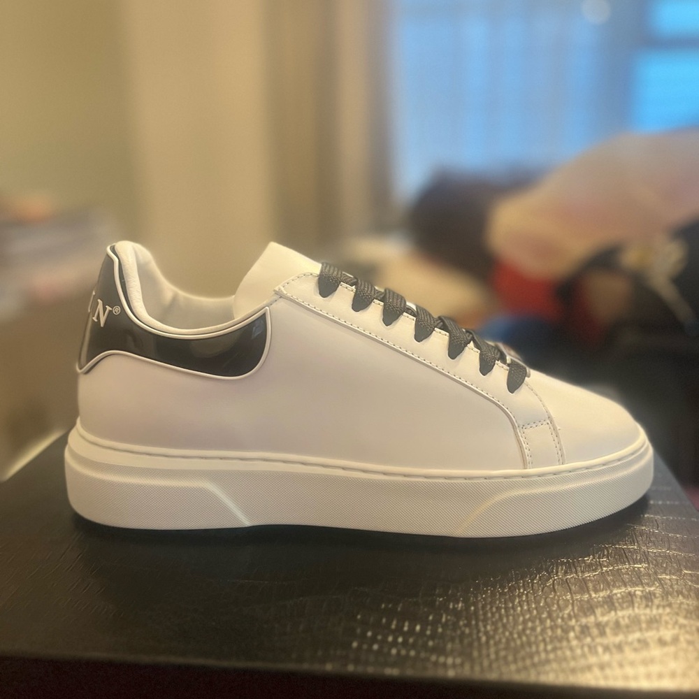Philipp Plein Big Bang Runner White/Black Leather Sneakers - Picture 5 of 6